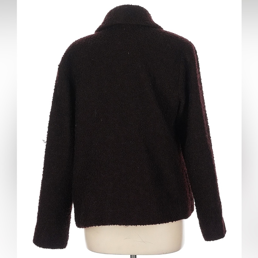 EILEEN FISHER Airy Boucle Italian Wool Blend Brown Shawl Collar Jacket Large - Picture 3 of 7